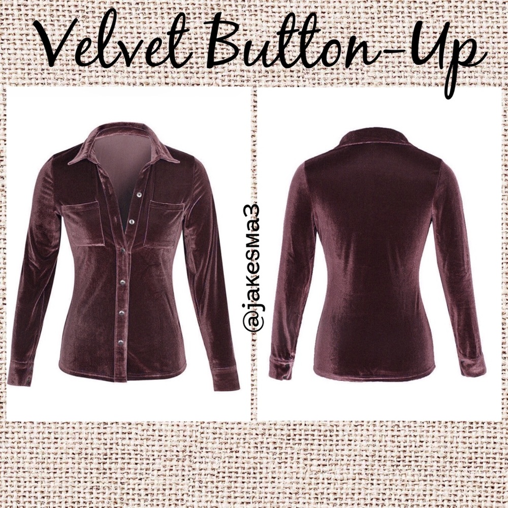 last one! 🅗/🅟 9/30!! ᴠᴇʟᴠᴇᴛ ʙᴜᴛᴛᴏɴ-ᴜᴘ sʜɪʀᴛ - Picture 3 of 4